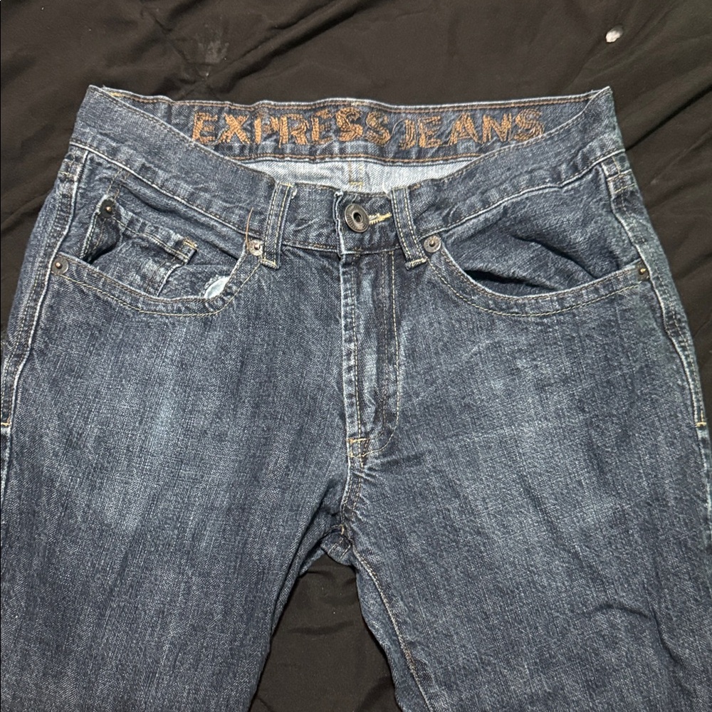 Express Men’s Indigo Straight Jeans